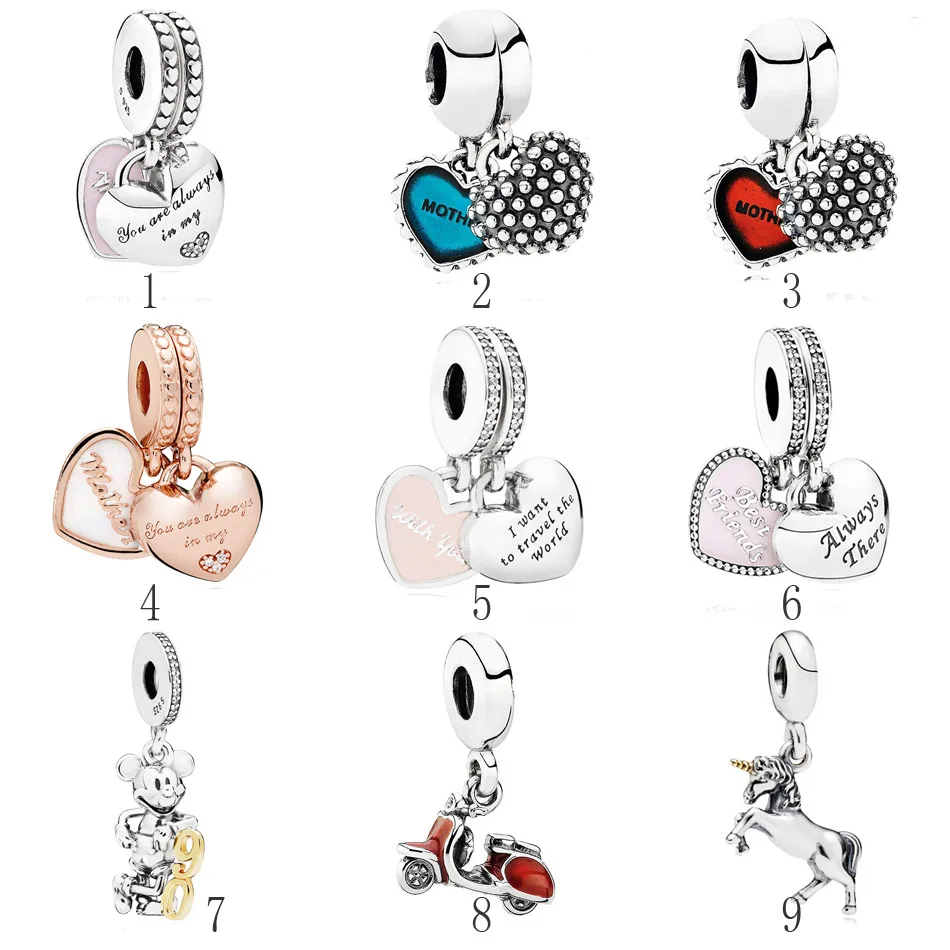 Authentic S925 Sterling Silver Jewelry Mother Daugther Travel There Scooter Unicorn Dangle Charm fit Pandora Bracelet Bangle
Authentic S925 Sterling Silver Jewelry Mother Daugther Travel There Scooter Unicorn Dangle Charm fit Pandora Bracelet Bangle