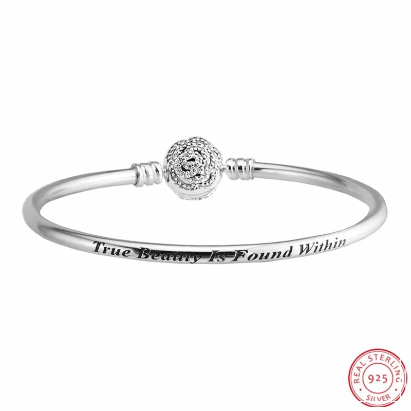 Geniune 925 Sterling Silver Desney Beauty & The Beast Bangles Bracelets for Women Jewelry Intricate flower Clasp Clear CZ FLB043
Geniune 925 Sterling Silver Desney Beauty & The Beast Bangles Bracelets for Women Jewelry Intricate flower Clasp Clear CZ FLB043