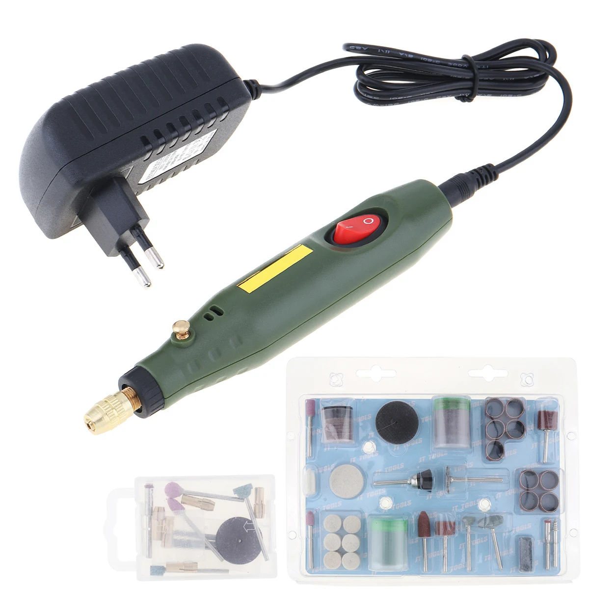 DC12V 15W Mini Pen Type Electric Grinder with 122pcs Accessories and Charging Adapter for Polishing / Drilling / Engraving
DC12V 15W Mini Pen Type Electric Grinder with 122pcs Accessories and Charging Adapter for Polishing / Drilling / Engraving