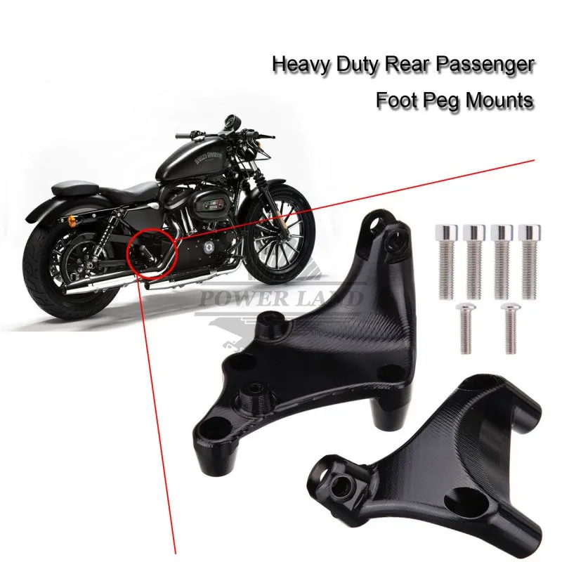 Rear Passenger Foot Peg Mount For Harley Sportster XL 883 1200 Custom 2004-2013