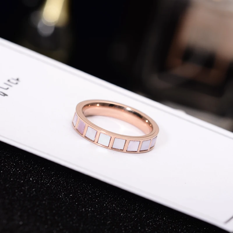 YUN RUO Brand Rose Gold Color Natural Pink Shell Ring for Woman Man Girl Birthday Gift Wedding Jewelry 316 L Stainless Steel
YUN RUO Brand Rose Gold Color Natural Pink Shell Ring for Woman Man Girl Birthday Gift Wedding Jewelry 316 L Stainless Steel
