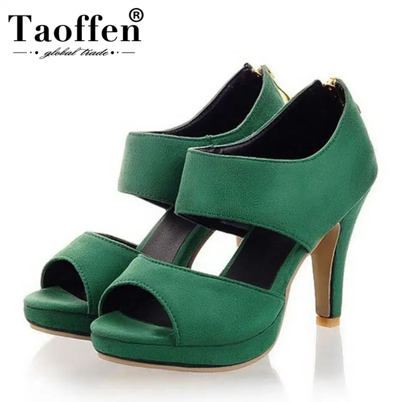 TAOFFEN Fashion Women High Heel Sandals Peep Toe Platform Zipper Sandals Summer Office Lady Shoes Women Footwear Size 34-43
TAOFFEN Fashion Women High Heel Sandals Peep Toe Platform Zipper Sandals Summer Office Lady Shoes Women Footwear Size 34-43
