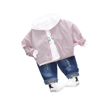 Children Striped Jacket Cartoon Hoodie Pants 3Pcs/set Baby Boy Girl Clothes Kid Cotton Casual Clothing Toddler Infant Tracksuits
Children Striped Jacket Cartoon Hoodie Pants 3Pcs/set Baby Boy Girl Clothes Kid Cotton Casual Clothing Toddler Infant Tracksuits