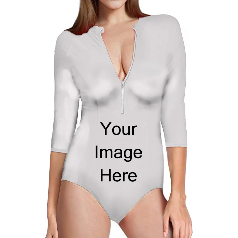 FORUDESIGNS One Piece Swimsuit Women Long Sleeve Swimwear Female Custom Image Letter Swimming Suit for Women Bathing Suits Beach
FORUDESIGNS One Piece Swimsuit Women Long Sleeve Swimwear Female Custom Image Letter Swimming Suit for Women Bathing Suits Beach