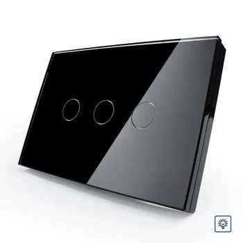 Livolo US/AU Standard Touch Switch, 2017 Black Pearl Crsytal Glass Panel 3Gangs 1Way, 220V/50Hz Touch Light Dimmer Switch
Livolo US/AU Standard Touch Switch, 2017 Black Pearl Crsytal Glass Panel 3Gangs 1Way, 220V/50Hz Touch Light Dimmer Switch