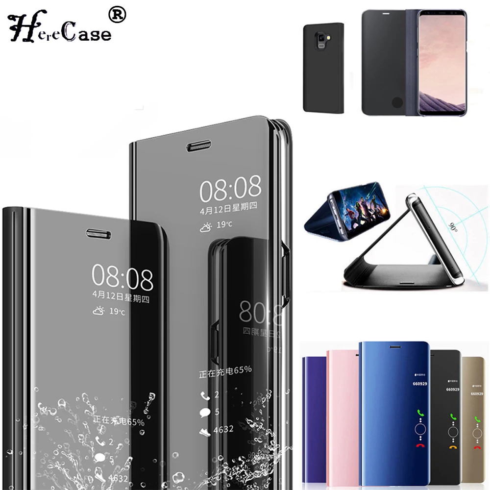 Прозрачный зеркальный чехол для телефона Samsung Galaxy S9 S8 S7 S6 Edge Plus Note 8 5 J7 A3 A5 A7 2017 A8 2018 |