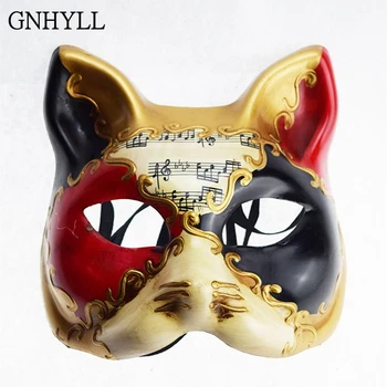 GNHYLL Retro Italy Venetian Style Masquerade Mask Handmade Cosplay Cat Half Face Prom Ball Shows Party mask For Men Women sexy
GNHYLL Retro Italy Venetian Style Masquerade Mask Handmade Cosplay Cat Half Face Prom Ball Shows Party mask For Men Women sexy