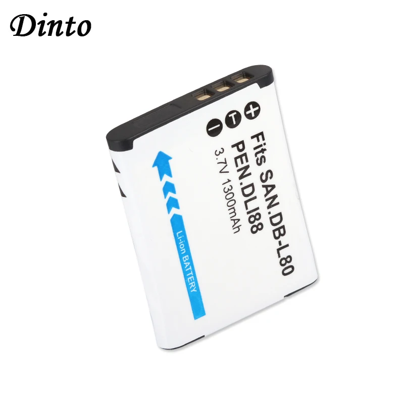 DINTO 1300mAh DB-L80 D-LI88 D LI88 DB-L80A DB-L80AU DBL80 DB L80 Camera Battery for Sanyo VPC-CG10 CG20 PENTAX VPC-CG88 CG100 
DINTO 1300mAh DB-L80 D-LI88 D LI88 DB-L80A DB-L80AU DBL80 DB L80 Camera Battery for Sanyo VPC-CG10 CG20 PENTAX VPC-CG88 CG100