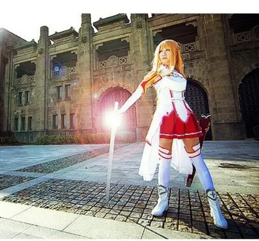 Anime Sword Art Online Game Asuna cartoon Cosplay Costume whole set Dress with wig+shoes Halloween Cosplay Costumes
Anime Sword Art Online Game Asuna cartoon Cosplay Costume whole set Dress with wig+shoes Halloween Cosplay Costumes