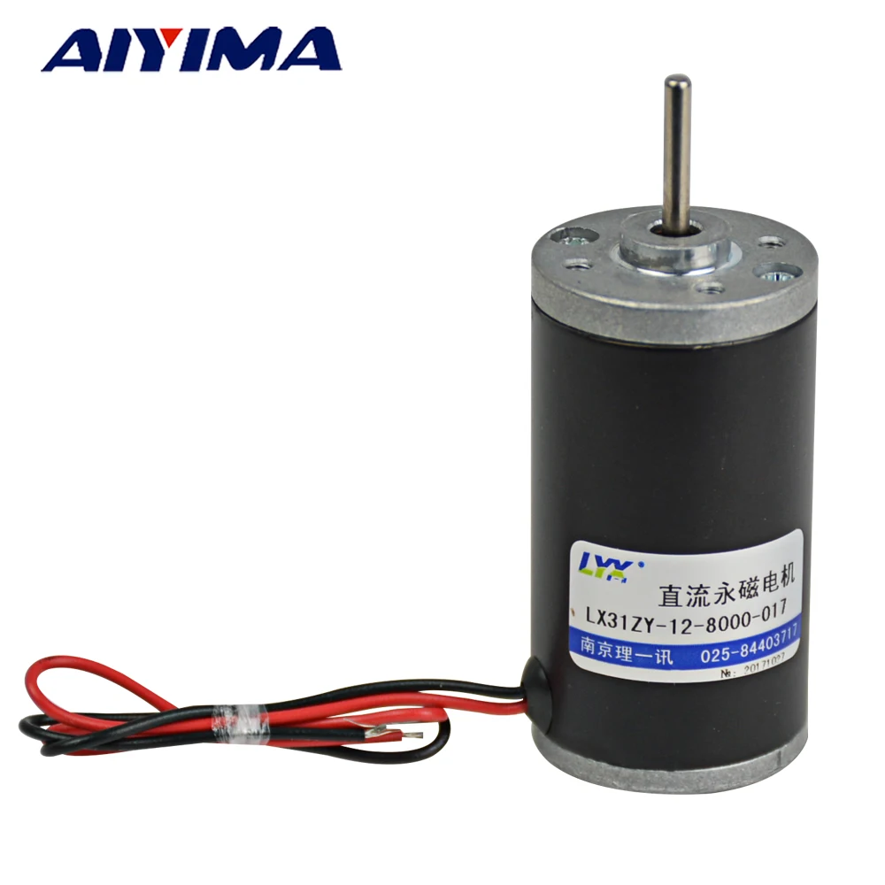 AIYIMA Permanent Magnet DC12V 8000RPM Motor Miniature High Power Motor Speed Control Positive and Negative High Speed Motor
AIYIMA Permanent Magnet DC12V 8000RPM Motor Miniature High Power Motor Speed Control Positive and Negative High Speed Motor