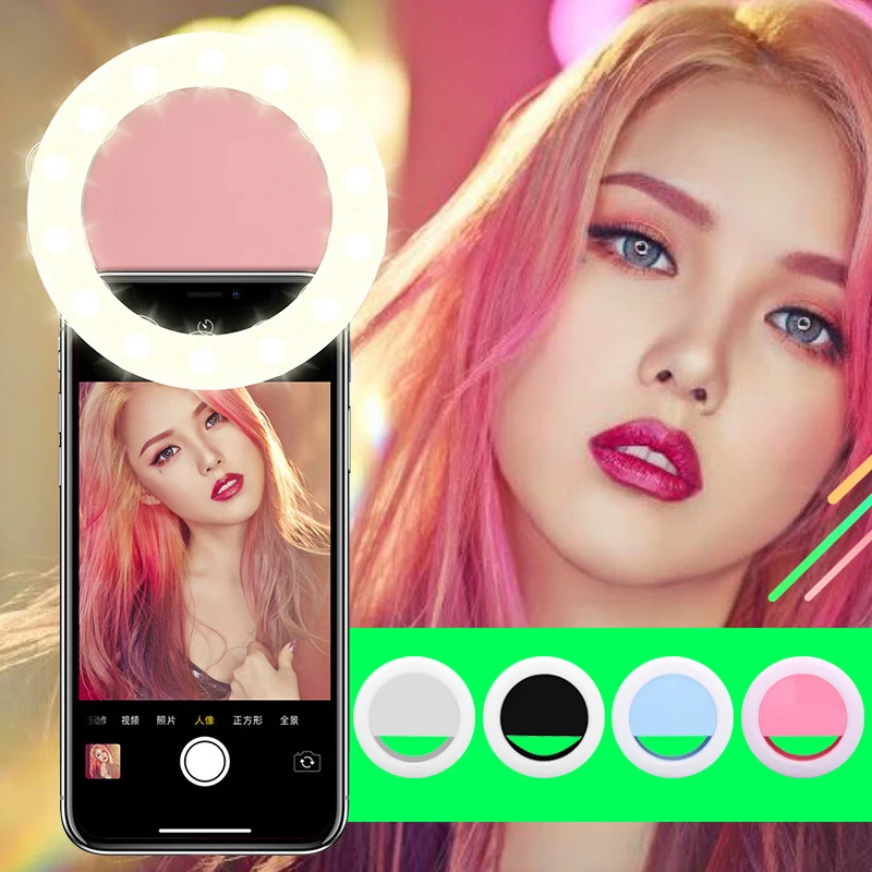 Rechargeable USB Charge Selfie Portable LED Ring Fill Light Camera for iPhone 3 Brightness Levels Clip on All Mobile Phone
Rechargeable USB Charge Selfie Portable LED Ring Fill Light Camera for iPhone 3 Brightness Levels Clip on All Mobile Phone