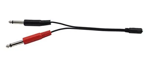 3 5mm Mini 1 8 Trs Stereo Female To 2 Dual 1 4 Inch 6