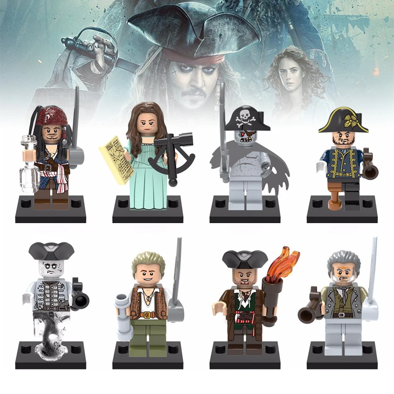 Pirates of The Caribbean Figures Jack Sparrow Elizabeth Captain Barbosa guard Bricks Building Blocks Toys for Children
Pirates of The Caribbean Figures Jack Sparrow Elizabeth Captain Barbosa guard Bricks Building Blocks Toys for Children
