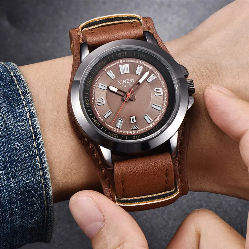 2019 Men Military Quartz Watch Mens Watches Leather Sports Wristwatch Date Clock 098SC
2019 Men Military Quartz Watch Mens Watches Leather Sports Wristwatch Date Clock 098SC