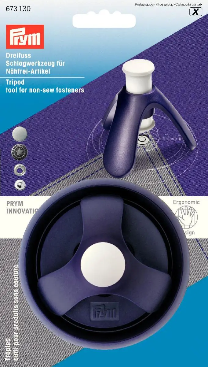 Germany Prym 673130 tool for non-sew fasteners, snap fastening tools, tripod type,manual DIY,sewing accessories,patchwork,sewing
Germany Prym 673130 tool for non-sew fasteners, snap fastening tools, tripod type,manual DIY,sewing accessories,patchwork,sewing