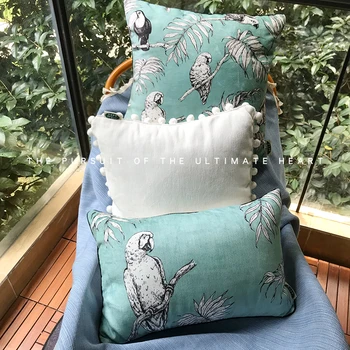 44X44/38X48CM light green parrot pillowcase modern fresh green cushion cover white pompom lumbar pillow cover sofa
44X44/38X48CM light green parrot pillowcase modern fresh green cushion cover white pompom lumbar pillow cover sofa