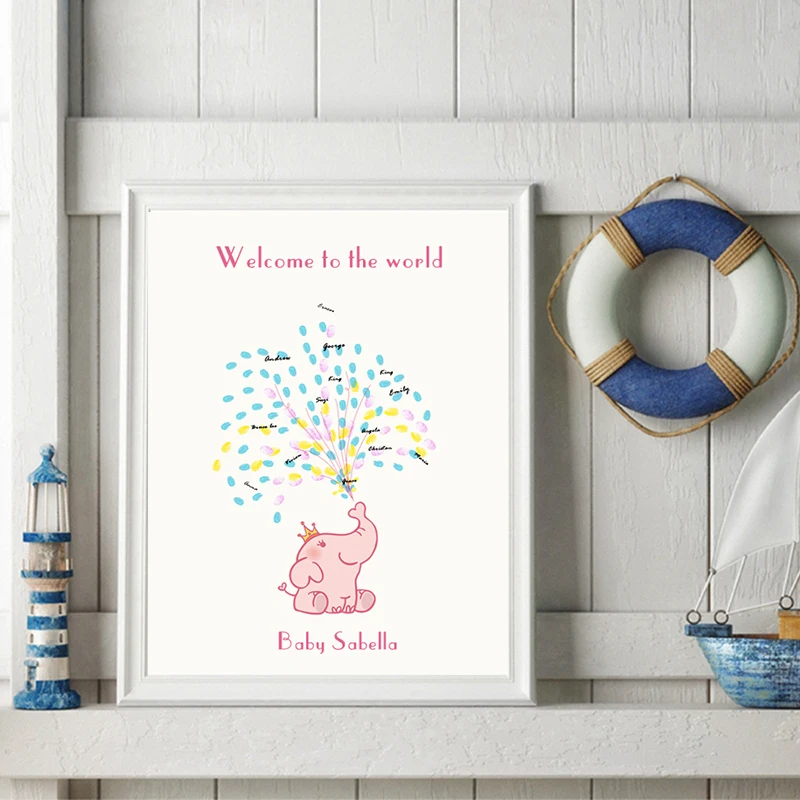 Pink elephant Free Custom Fingerprint DIY Guestbook For Baby Shower,Baby boys&girls Baptism Birthday,The First Communion
Pink elephant Free Custom Fingerprint DIY Guestbook For Baby Shower,Baby boys&girls Baptism Birthday,The First Communion