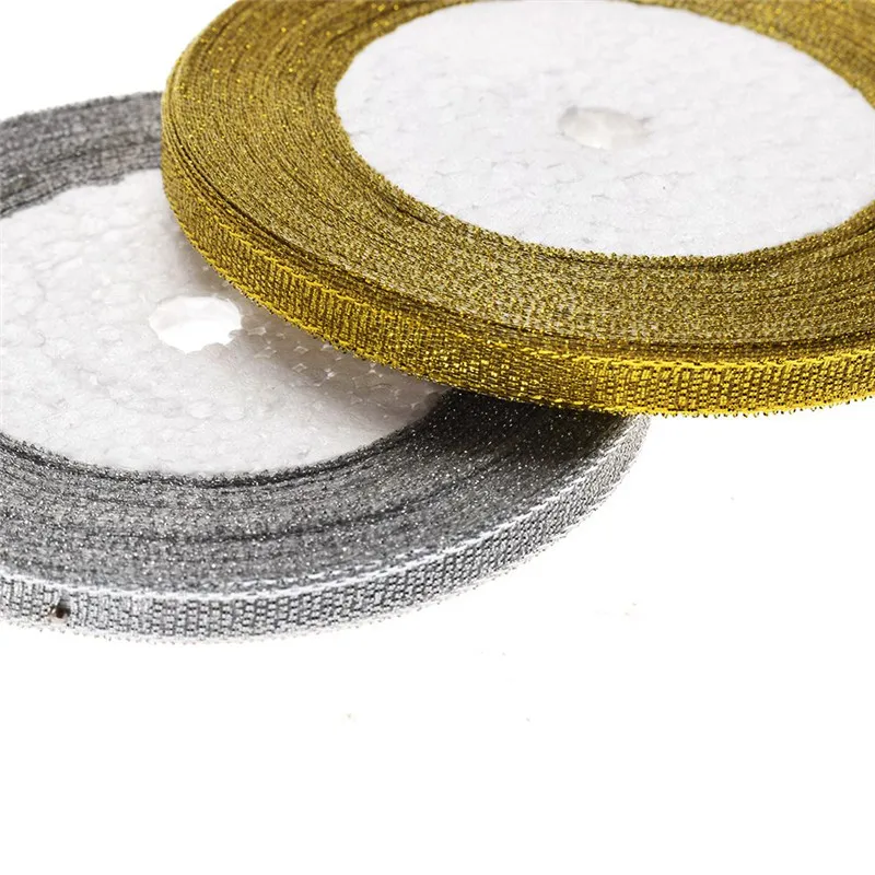 25Yards 6mm Silver/Gold Silk Satin Ribbon Party Home Wedding Decoration Gift Wrapping Christmas New Year DIY Hairpiece Sewing
25Yards 6mm Silver/Gold Silk Satin Ribbon Party Home Wedding Decoration Gift Wrapping Christmas New Year DIY Hairpiece Sewing