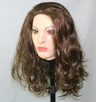 Halloween Cosplay Costume Latex Crossdressing Female Mask for Male Transgender Dress Up 
Halloween Cosplay Costume Latex Crossdressing Female Mask for Male Transgender Dress Up