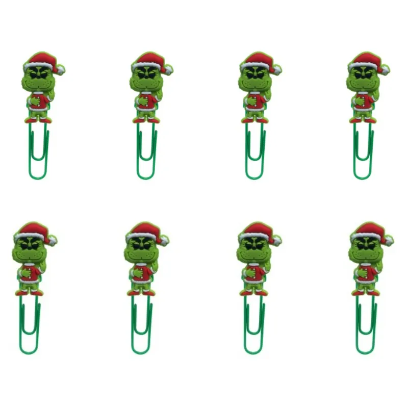 8pcs How the Grinch Stole Christmas Bookmark Paper Clips for Stationery for Student Teacher Office Supply DIY Craft Kids Gift
8pcs How the Grinch Stole Christmas Bookmark Paper Clips for Stationery for Student Teacher Office Supply DIY Craft Kids Gift