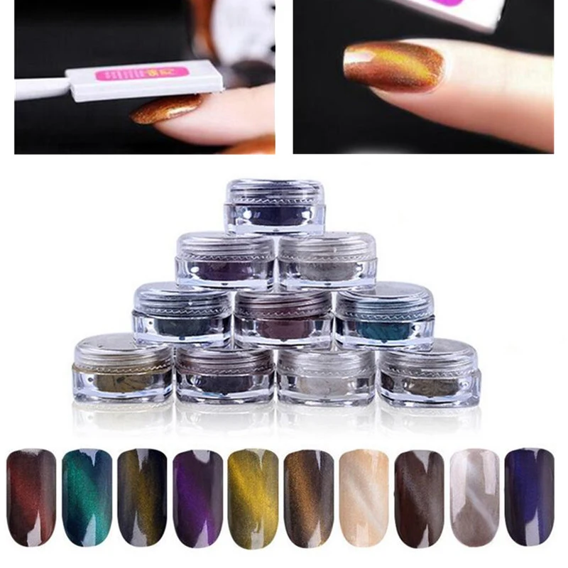 3D Effect Cat Eye Magnet Powder Dust UV Gel Polish Magic Mirror Nail Art Glitter Pigment Chrome Decoration DIY Tool Manicure
3D Effect Cat Eye Magnet Powder Dust UV Gel Polish Magic Mirror Nail Art Glitter Pigment Chrome Decoration DIY Tool Manicure