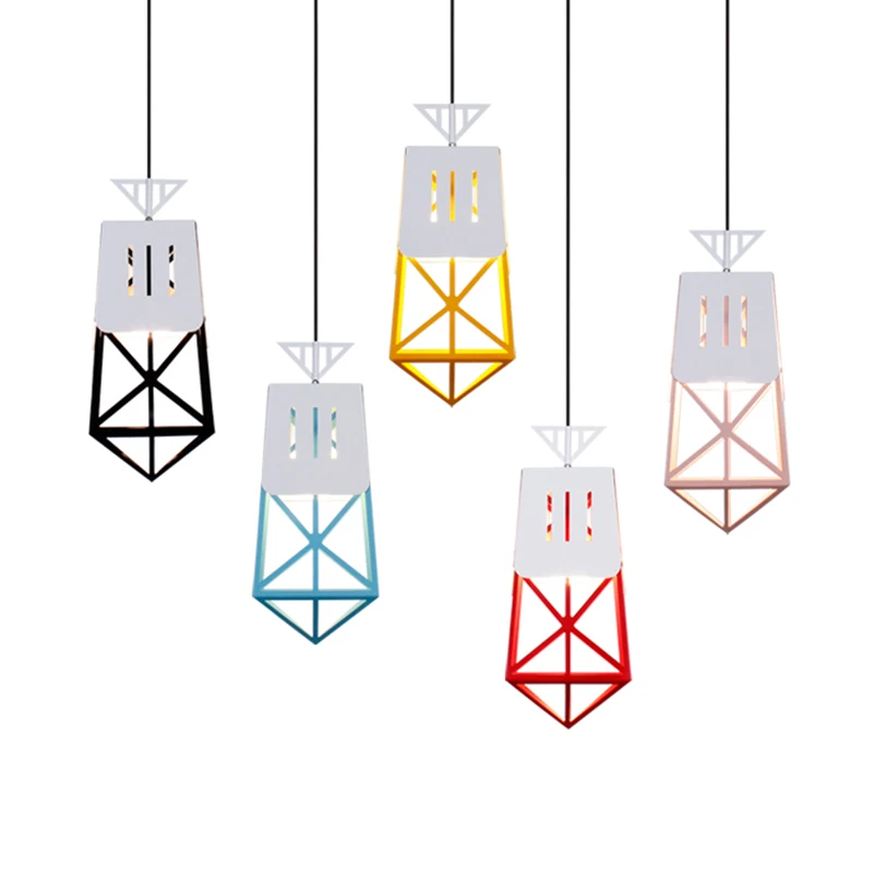 Nordic post modern industrial pendant lights metal single head macaron bar creative personality restaurant bedroom LED droplight
Nordic post modern industrial pendant lights metal single head macaron bar creative personality restaurant bedroom LED droplight
