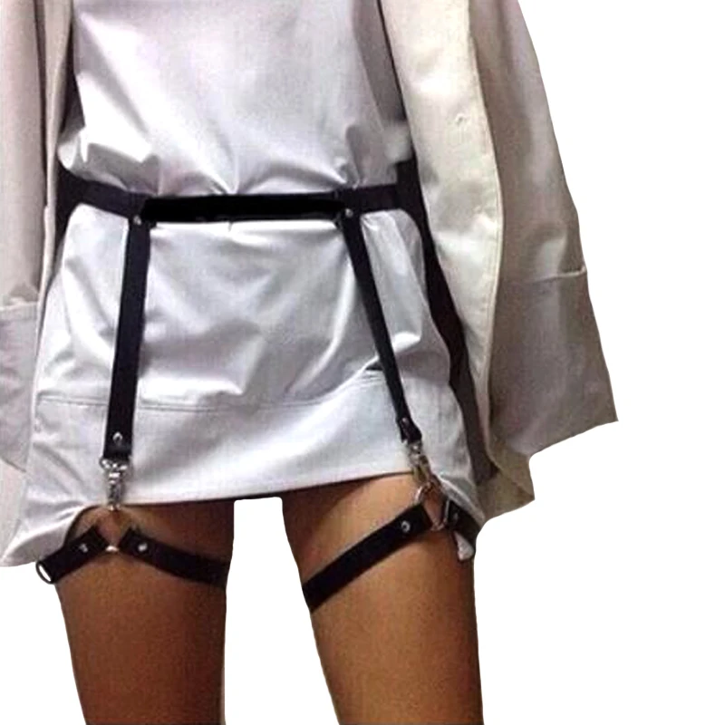 Fashion Handmade Leather Harness Body Bondage Thigh Loop Harness Waist Cincher Belt Straps Garter Belt accessories
Fashion Handmade Leather Harness Body Bondage Thigh Loop Harness Waist Cincher Belt Straps Garter Belt accessories