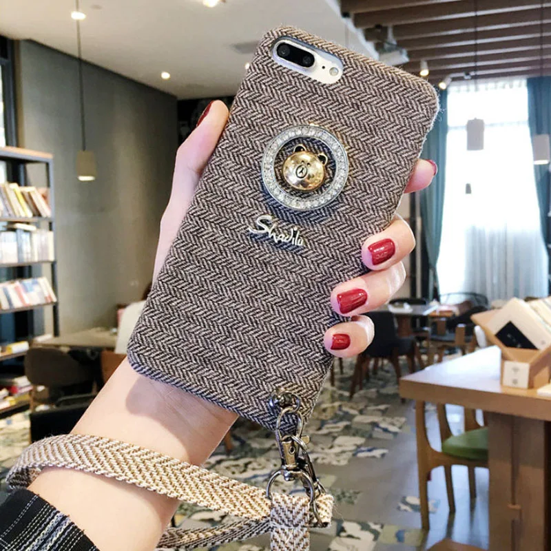 Cute Cartoon 3D Bear Rabbit Cloth Case Cover with Neck Wrist Strap for iPhone 7 plus 7 8 8 plus 6 6s 6s plus X Cover with Grip
Cute Cartoon 3D Bear Rabbit Cloth Case Cover with Neck Wrist Strap for iPhone 7 plus 7 8 8 plus 6 6s 6s plus X Cover with Grip