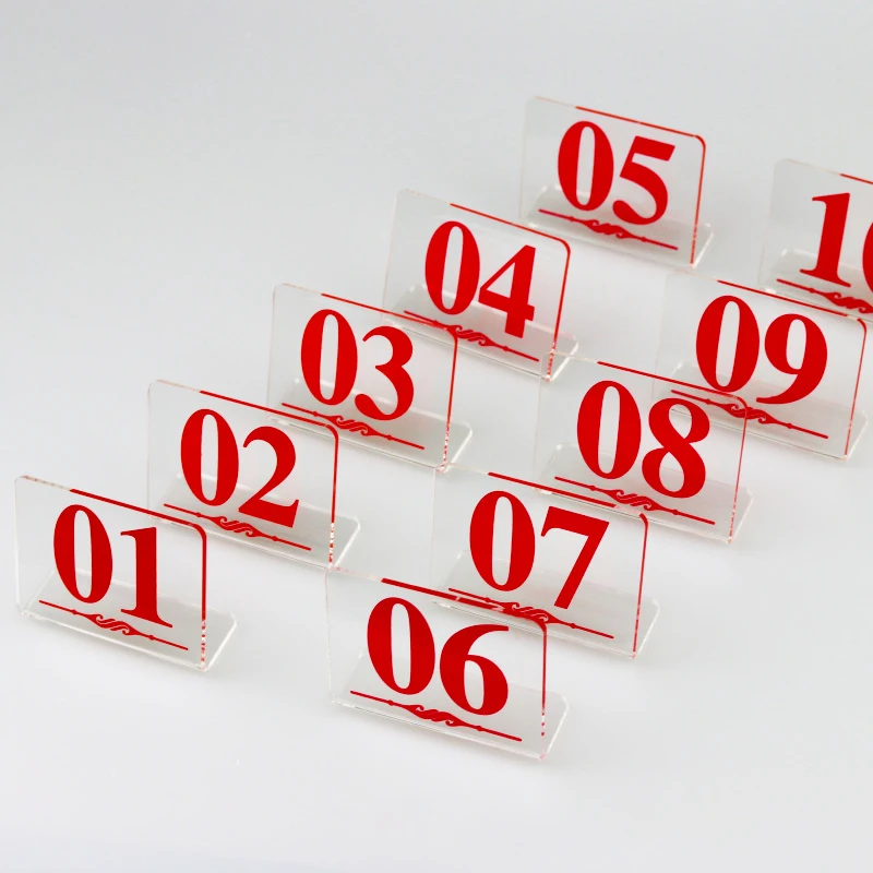 Restaurant Table Number Card Acrylic Transparent Table Mark Wedding Banquet Seat Label Restaurant Dining Waiting Table Sign
Restaurant Table Number Card Acrylic Transparent Table Mark Wedding Banquet Seat Label Restaurant Dining Waiting Table Sign