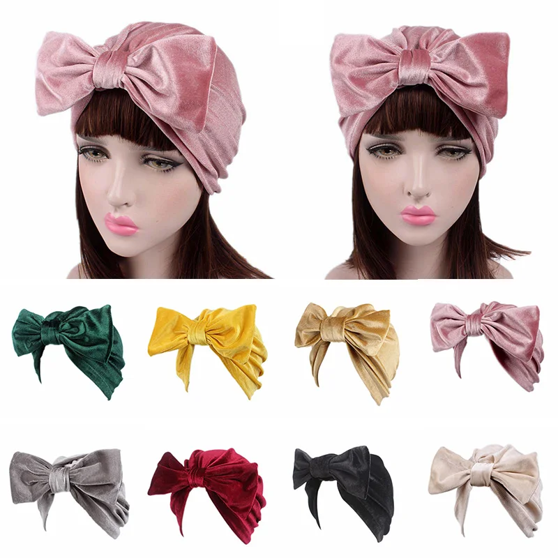 2018 fashion women's velvet bow makeup cap Muslim headscarf as a wedding party hair accessories
2018 fashion women's velvet bow makeup cap Muslim headscarf as a wedding party hair accessories