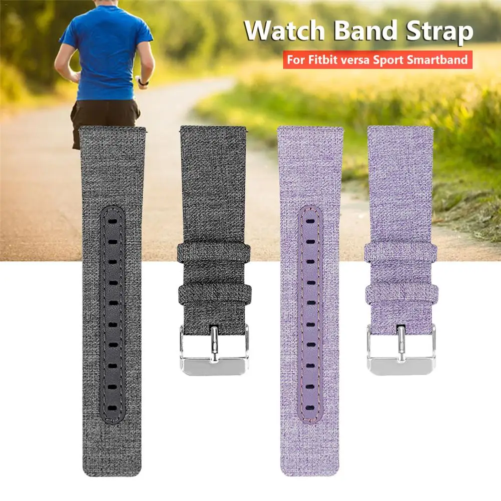 Gray/Purple Canvas Watch Band Needle Buckle Adjustable Strap With Buckle Connector For Fitbit Versa Sport Smartband 1PC J3
Gray/Purple Canvas Watch Band Needle Buckle Adjustable Strap With Buckle Connector For Fitbit Versa Sport Smartband 1PC J3
