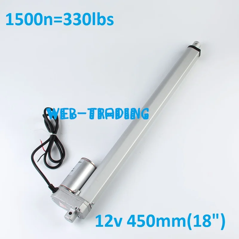 DC linear actuator 12VDC 450mm/18 inch stroke ,1500N/150KG,4mm/s-freeshipping
DC linear actuator 12VDC 450mm/18 inch stroke ,1500N/150KG,4mm/s-freeshipping