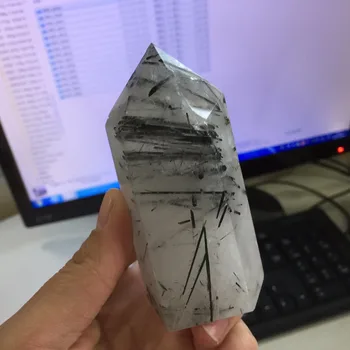 239g Natural Black Tourmaline Quartz Crystal Polished Specimen Healing Single Points Vogel Wand Decor Ornaments for Sale
239g Natural Black Tourmaline Quartz Crystal Polished Specimen Healing Single Points Vogel Wand Decor Ornaments for Sale