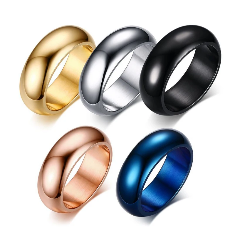 Classic Ring For Women Men Arc Surface Stainless Steel Wedding Band Gold Color Unisex Neutral Simple Statement Jewelry 7mm
Classic Ring For Women Men Arc Surface Stainless Steel Wedding Band Gold Color Unisex Neutral Simple Statement Jewelry 7mm