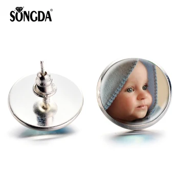 SONGDA Personalized Customized Earrings Any Photo Custom Glass Gem Round Stud Earrings Family Friends DIY Idea Gift Bijoux Femme
SONGDA Personalized Customized Earrings Any Photo Custom Glass Gem Round Stud Earrings Family Friends DIY Idea Gift Bijoux Femme