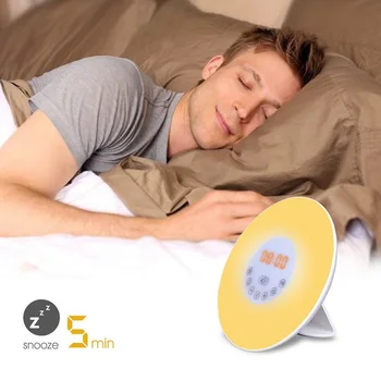 With FM Radio Colorful Light Snooze Mode Nature Sound Touch Sensing Digital Alarm Clock Sunrise Sunset LED Wake Up Lights
With FM Radio Colorful Light Snooze Mode Nature Sound Touch Sensing Digital Alarm Clock Sunrise Sunset LED Wake Up Lights