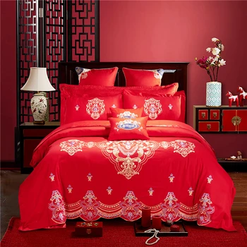 New 100% Cotton luxury Wedding Bedding Set Colorful Embroidery Duvet Cover set Bed Spread Pillowcases Queen King Size 4/6/8pcs
New 100% Cotton luxury Wedding Bedding Set Colorful Embroidery Duvet Cover set Bed Spread Pillowcases Queen King Size 4/6/8pcs