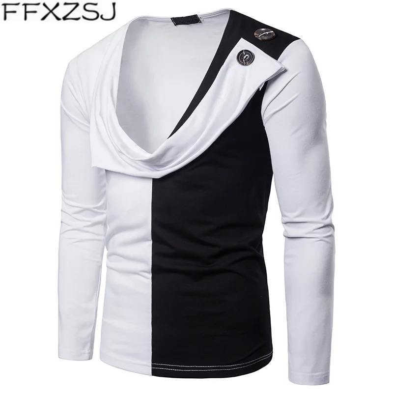 FFXZSJ Brand 2019 men's autumn and winter models two-color large body stitching fake two-piece design men's long-sleeved T-shirt
FFXZSJ Brand 2019 men's autumn and winter models two-color large body stitching fake two-piece design men's long-sleeved T-shirt