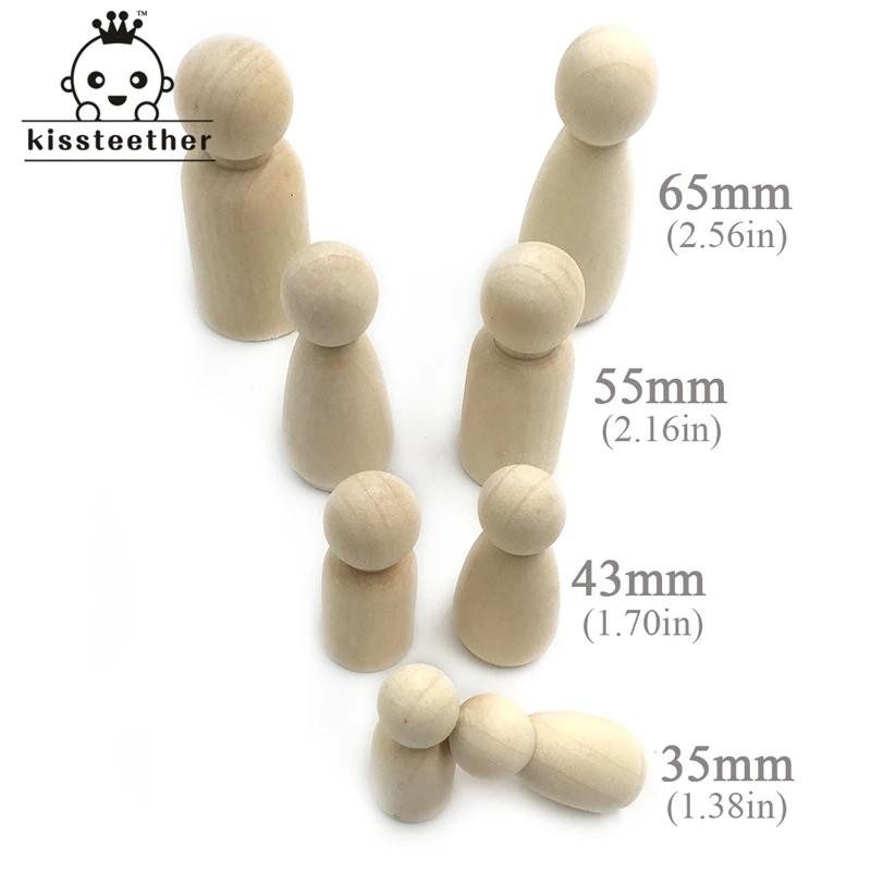 8pcs 35-65mm Girl Boy Peg Dolls Solid Hardwood Natural Unfinished Chips-Ready Paint Stain Waldorf Wood Toy
8pcs 35-65mm Girl Boy Peg Dolls Solid Hardwood Natural Unfinished Chips-Ready Paint Stain Waldorf Wood Toy