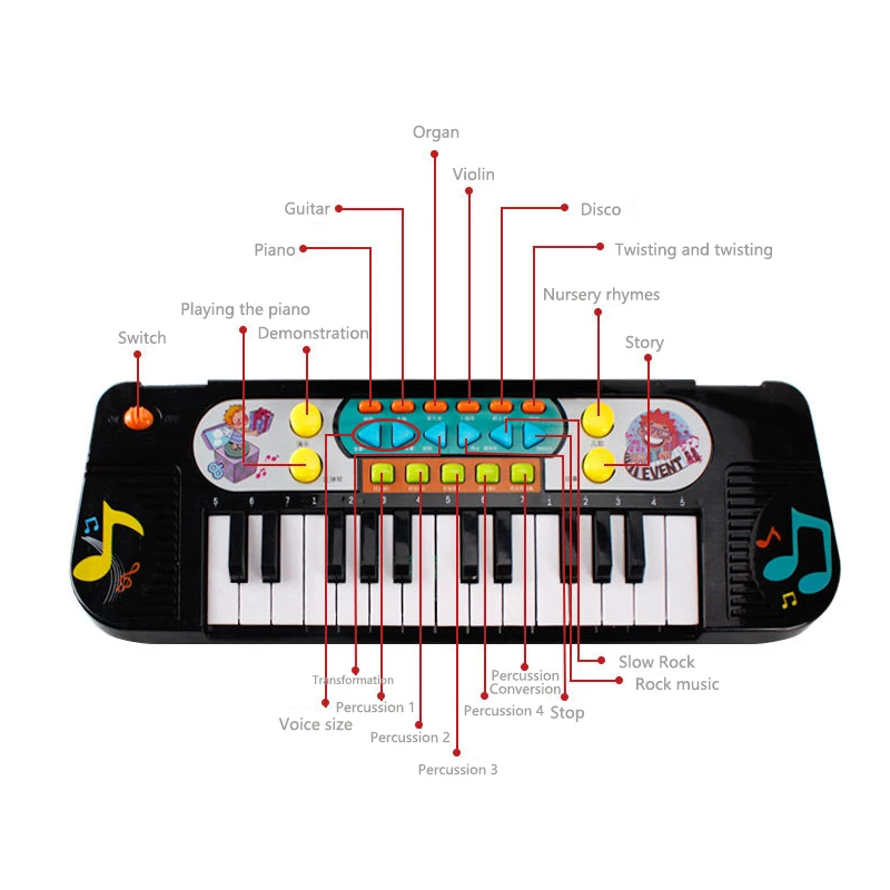 Детская имитация электронного пианино музыкальные игрушки 25 клавиш обучение