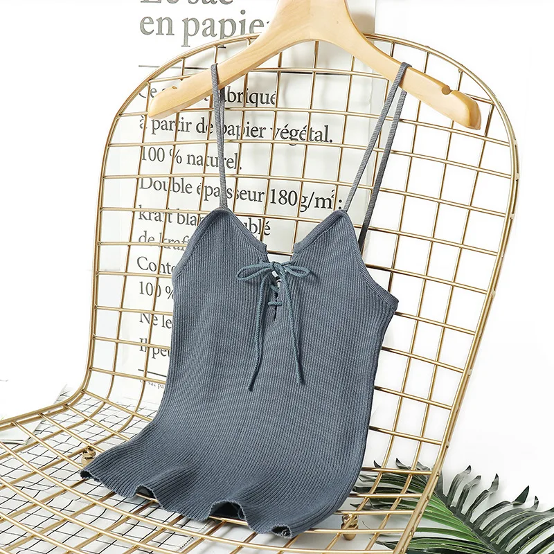 Knitted Fabric Camisole Tank Top Womens Female Sleeveless Spaghetti Strap T-shirts Fitness Basic Vest Ladies Sexy Summer Tops
Knitted Fabric Camisole Tank Top Womens Female Sleeveless Spaghetti Strap T-shirts Fitness Basic Vest Ladies Sexy Summer Tops