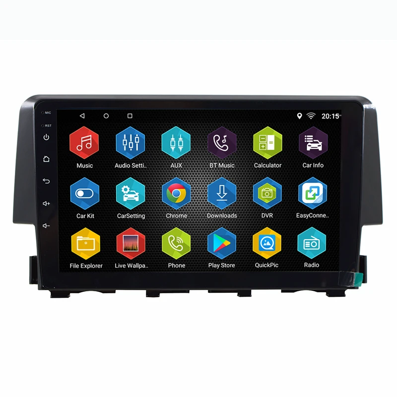 Четырехъядерный 9 "Android 7.0.0 автомобильный Головной блок навигации для Honda Civic 10