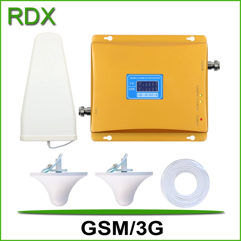 

For 2 rooms high gain 65 db dual band gsm 900mhz 3G wcdma 2100mhz UMTS for cellphone signal repeater booster amplifier on sale