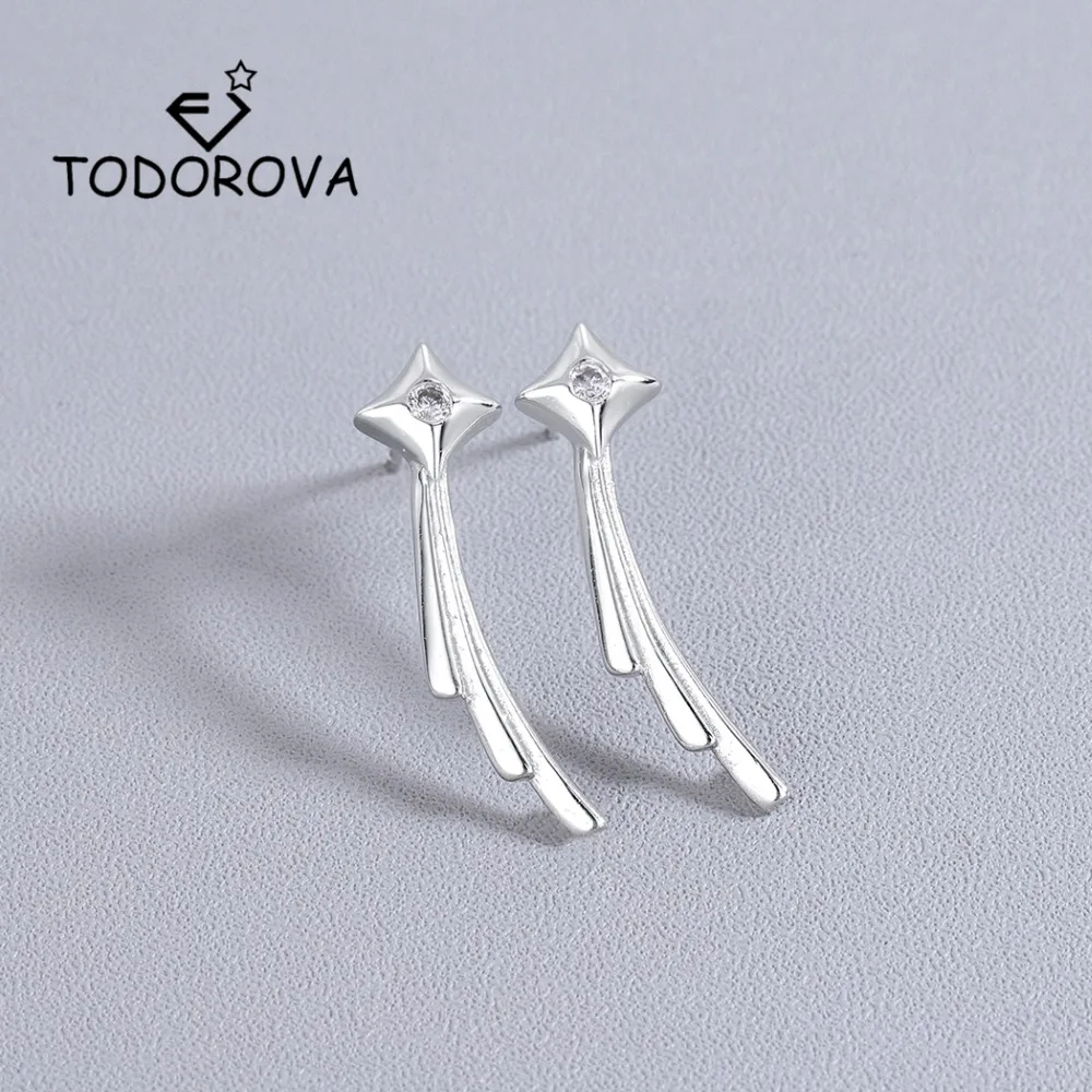 Todorova Korean Fashion Elegant Shining Meteor Star Clear Zirconia Stud Earrings Ladies Silver Earrings Women Accessories
Todorova Korean Fashion Elegant Shining Meteor Star Clear Zirconia Stud Earrings Ladies Silver Earrings Women Accessories