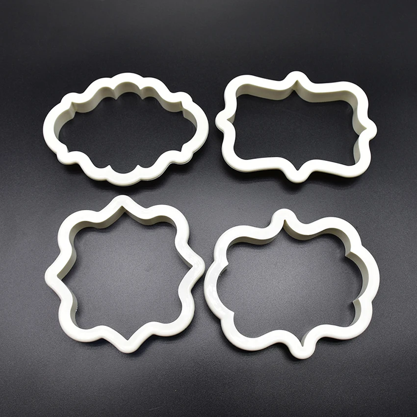 4Pcs/Lot Vintage Plaque Frame Cookie Cutter Set Plastic Biscuit Mould Fondant Cake Decorating Tools
4Pcs/Lot Vintage Plaque Frame Cookie Cutter Set Plastic Biscuit Mould Fondant Cake Decorating Tools