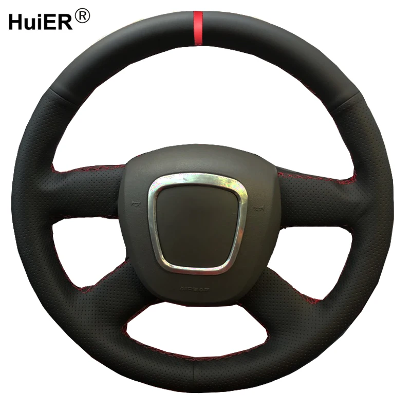 HuiER Hand Sew Car Steering Wheel Cover Red Marker For Audi Old A4 B7 B8 A6 C6 2004-2011 Q5 2008-2012 Q7 2005-2011 (No Button)
HuiER Hand Sew Car Steering Wheel Cover Red Marker For Audi Old A4 B7 B8 A6 C6 2004-2011 Q5 2008-2012 Q7 2005-2011 (No Button)