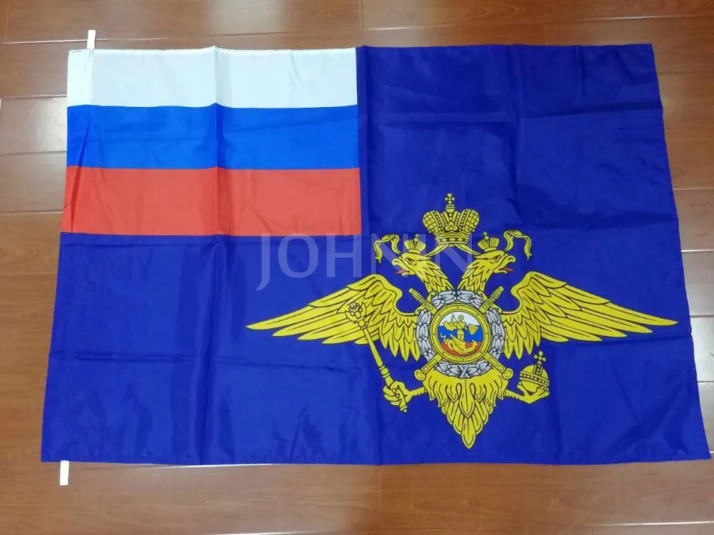 Подиум из полиэстера 90x135 см Флаг Министерства внутренних дел России | Дом и сад