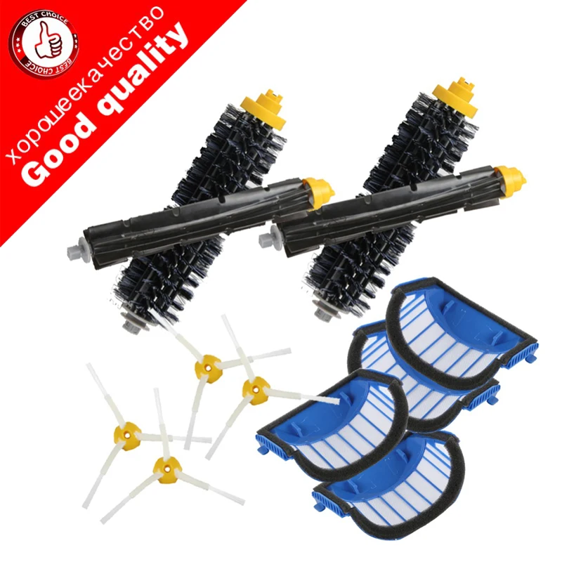 4 Blue AeroVac Filter+2 set main Brush kit+4side brush for iRobot Roomba 600 Series 620 630 650 660 accessory Replacment
4 Blue AeroVac Filter+2 set main Brush kit+4side brush for iRobot Roomba 600 Series 620 630 650 660 accessory Replacment
