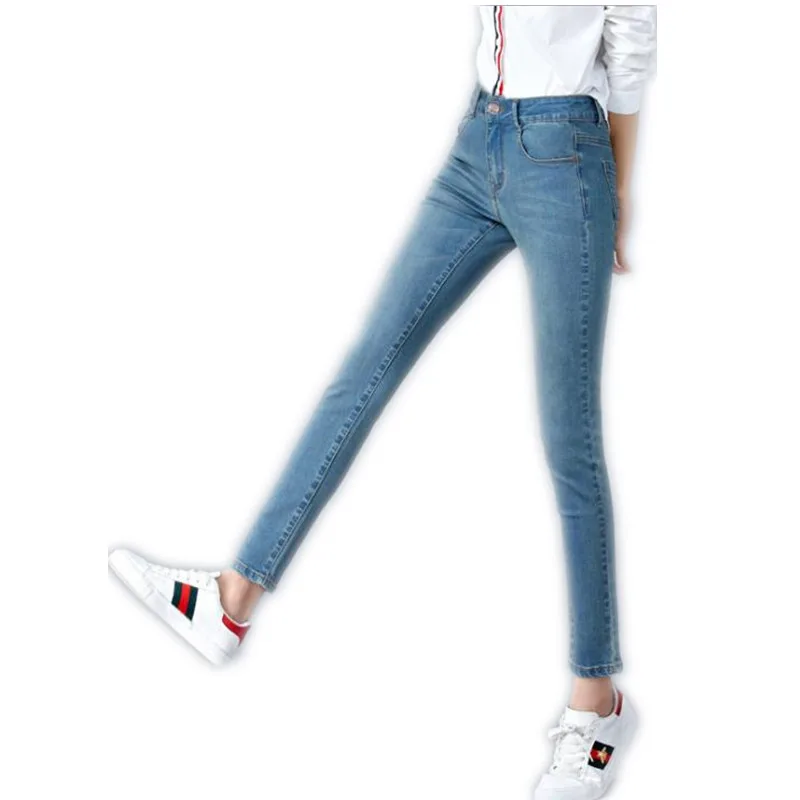 2019 New Fashion Casual Women Plus Size Skinny Jeans High Waist Female Pencil Full Pants Denim Classic Q174 | Женская одежда