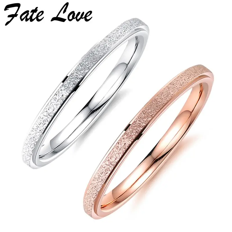 Fate Love Wedding Rings For Women Fashion Jewelry Silver Rose Gold Color Stainless Steel Thin Ring Gift Engagement Rings Anillos
Fate Love Wedding Rings For Women Fashion Jewelry Silver Rose Gold Color Stainless Steel Thin Ring Gift Engagement Rings Anillos
